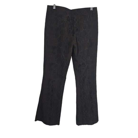Cache Luxe Black Brown Animal Turtle Shell Print Dress Pants Women's 8 - Picture 2 of 5